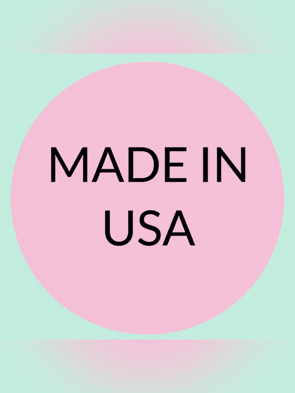 50 STICKERS - 2” ROUND - “MADE IN ‘USA’” - PINK